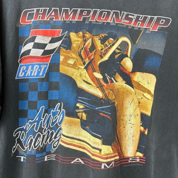 Vintage Nice Man Cart Championship Auto Racing Teams 1997 Graphic T-Shirt XXL - Picture 6 of 6